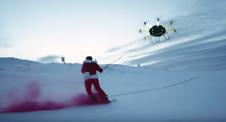 Papa Noel cambia los renos por un drone